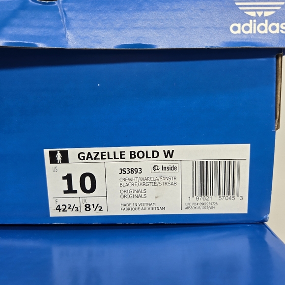 New Adidas Gazelle 'Cream Sand Strata Gum' Women's Shoes Size 10 - Picture 8 of 8